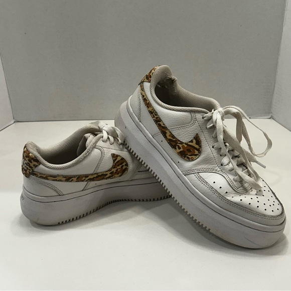 Women’s Nike Court Vision Alta Low Leopard Camo Sz 8.5 Pre-owned - Great Price! - Picture 9 of 11